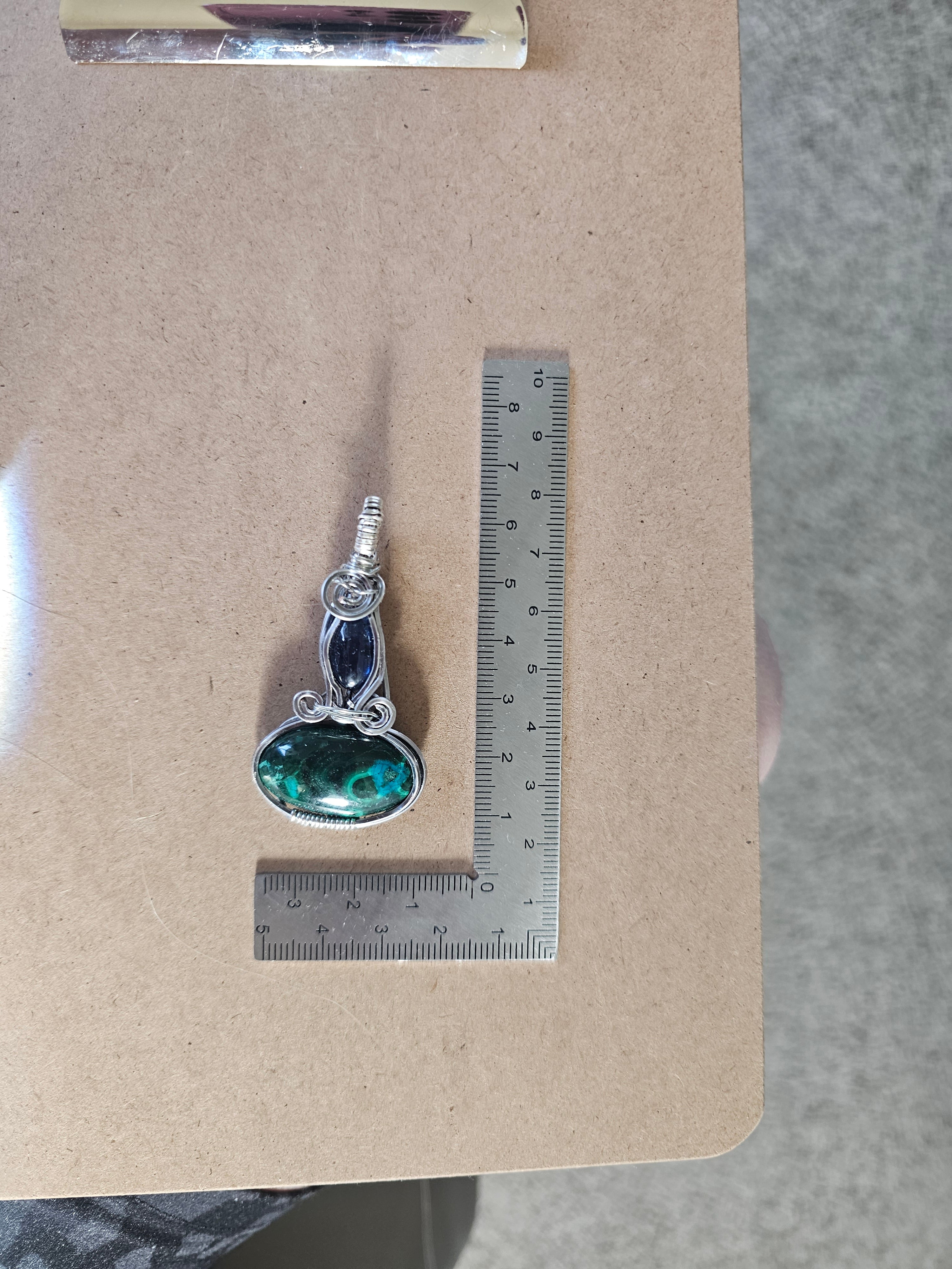Malachite and blue kyanite