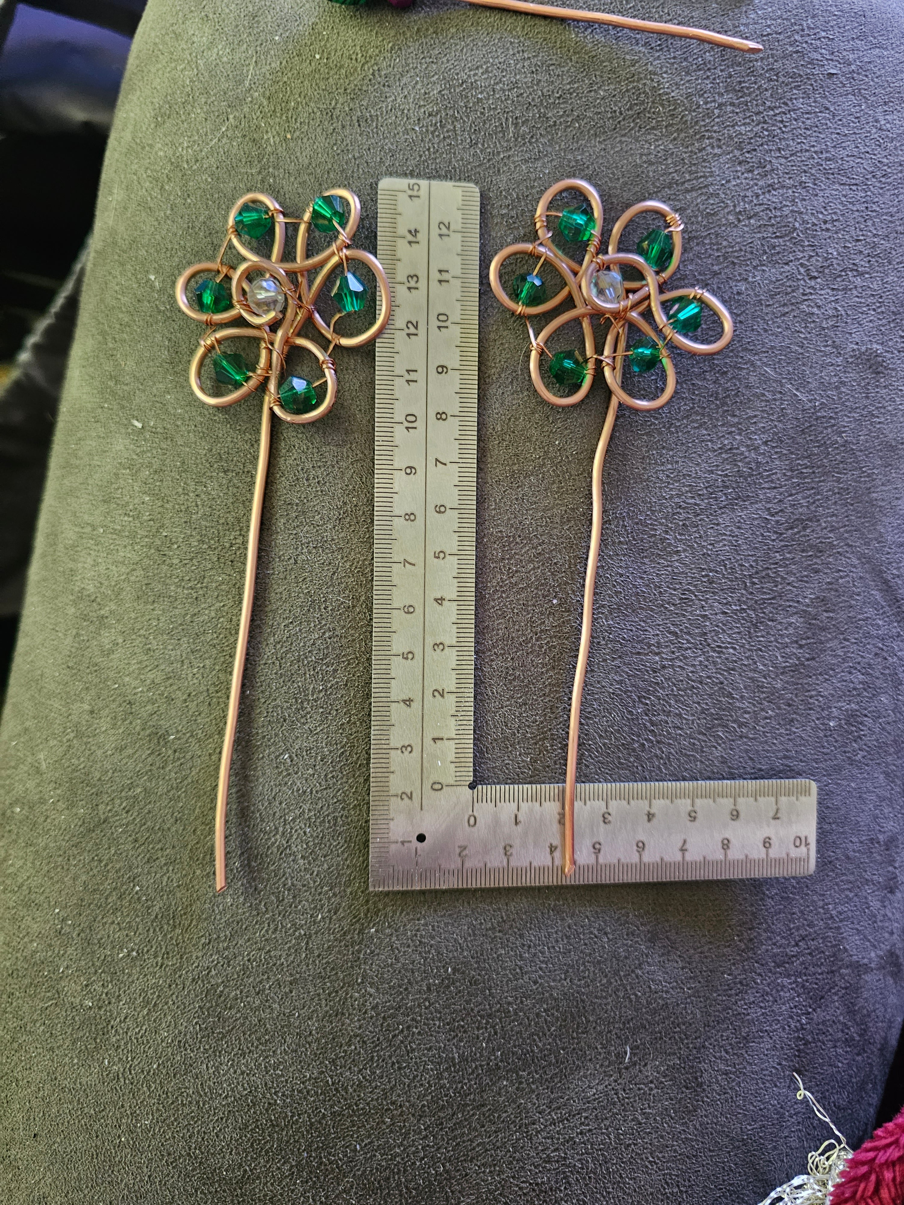Green Hairpins (2)