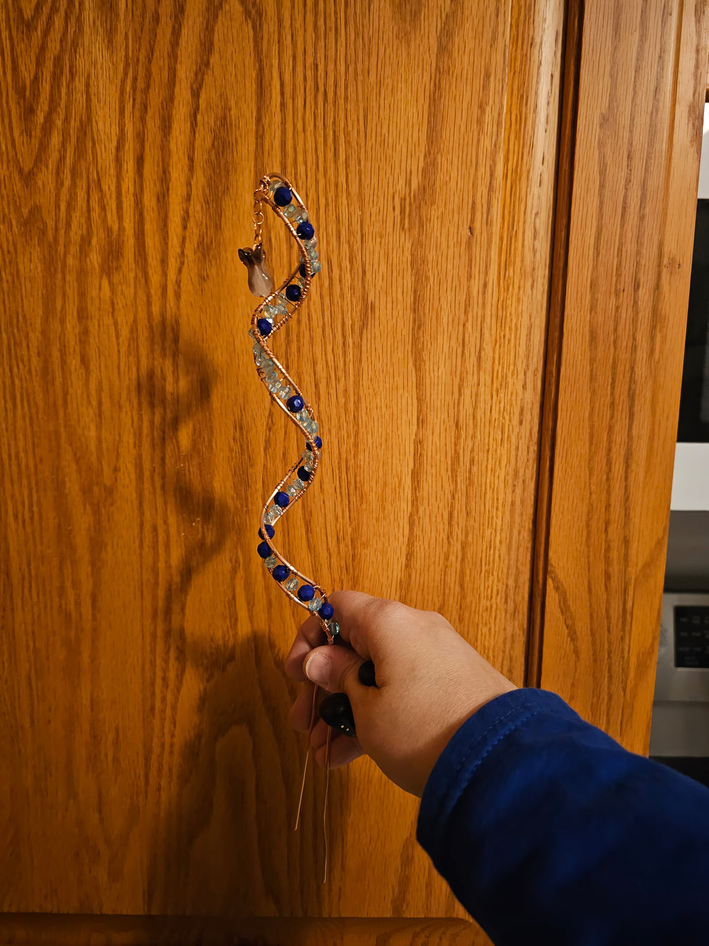 Blue DNA plant stake