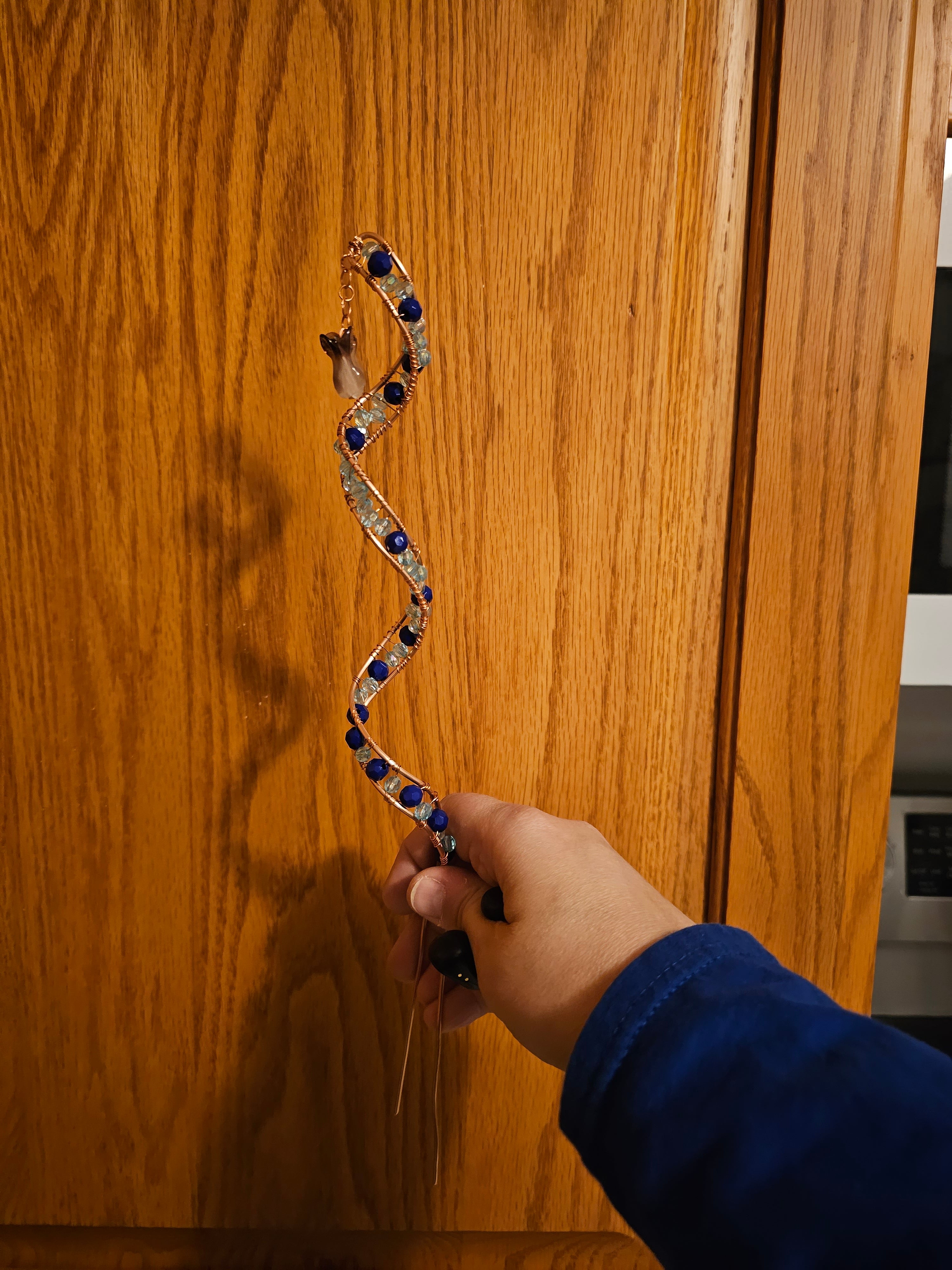 Blue DNA plant stake