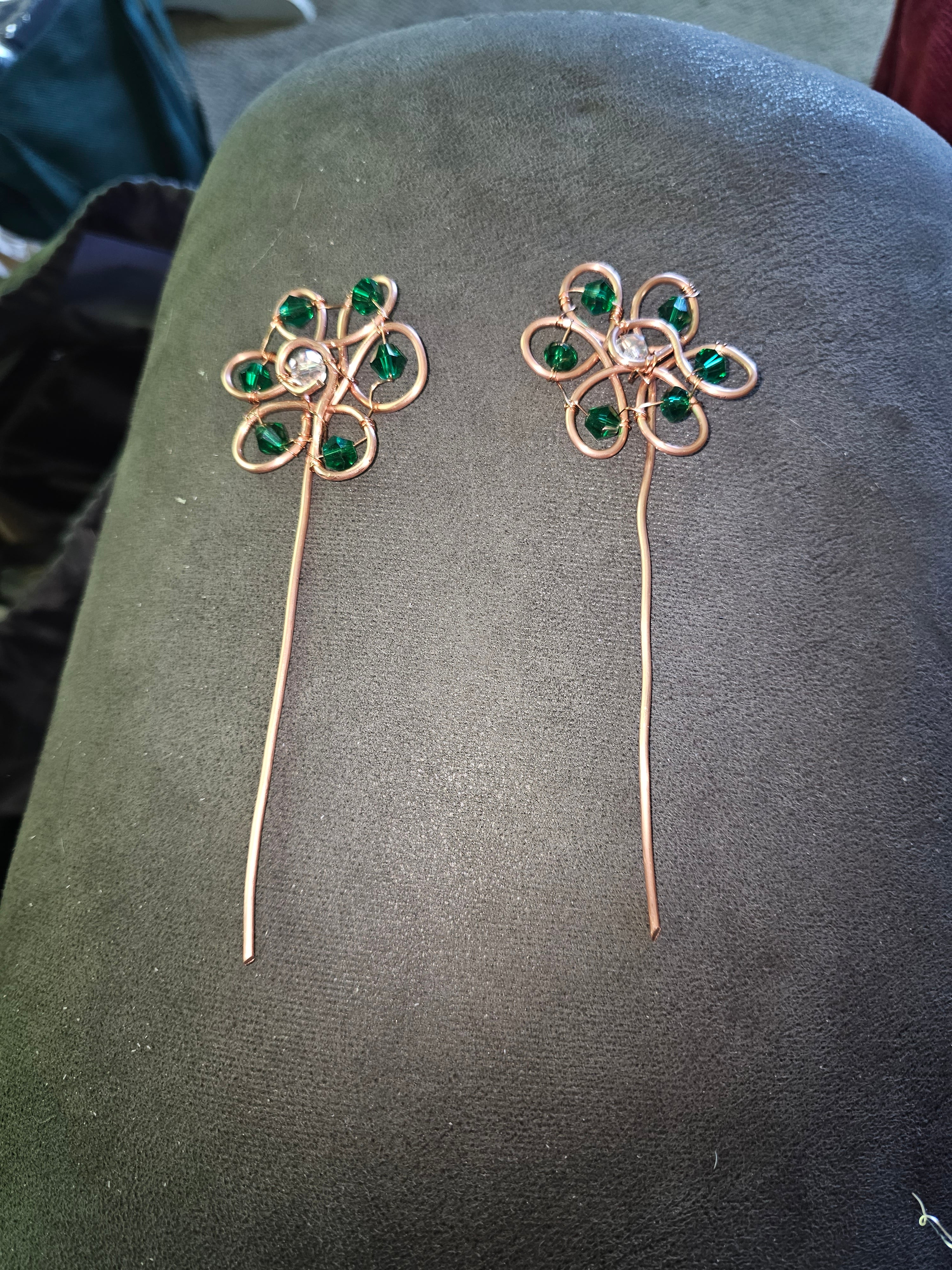Green Hairpins (2)