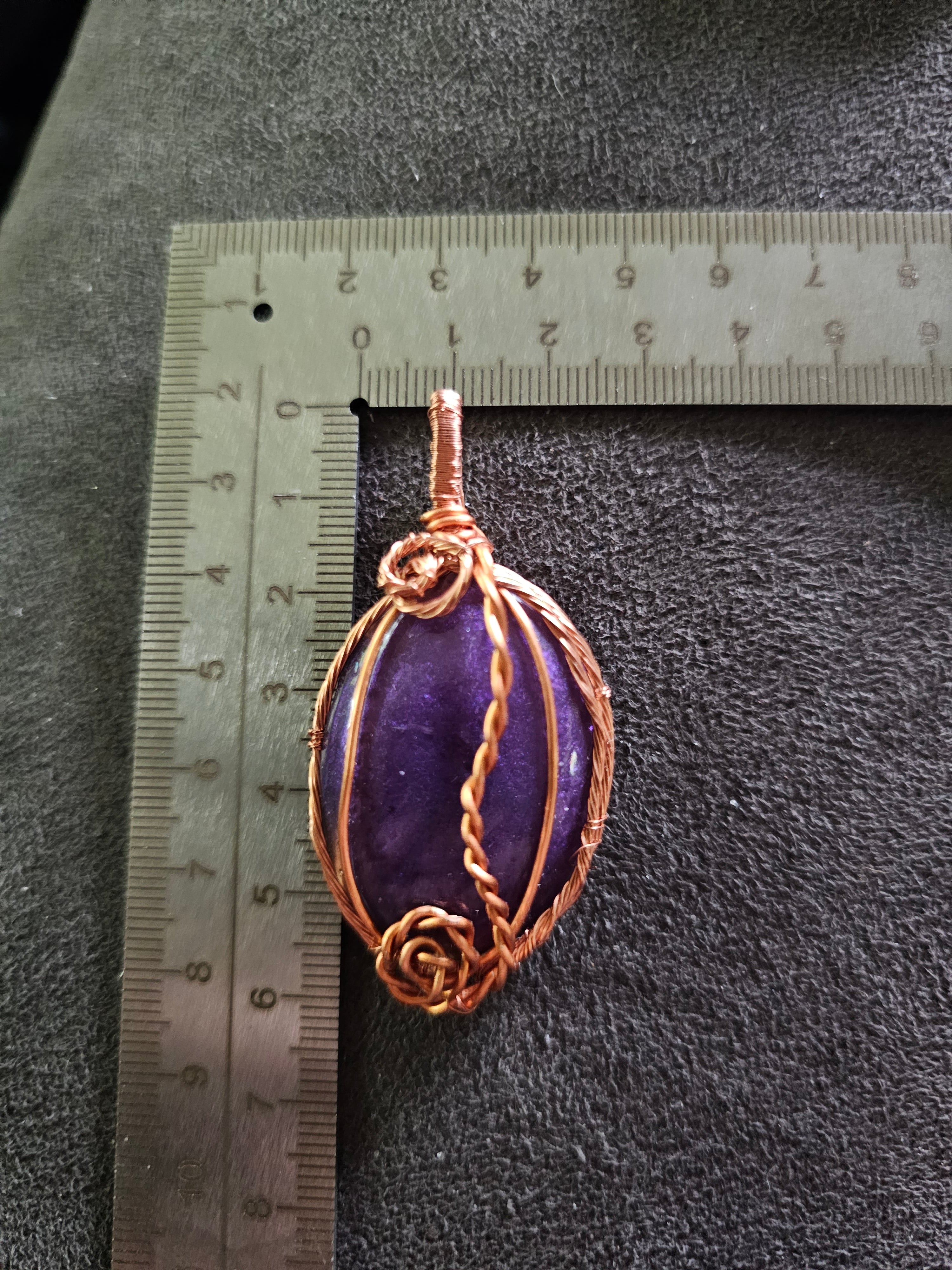 Resin and Copper pendant