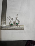 Malachite earrings, handmade (#16)