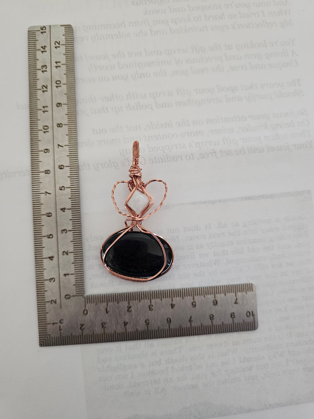Silver Obsidian and Moonstone Pendant