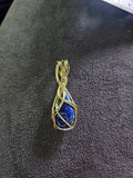 Lapis in gold pendant