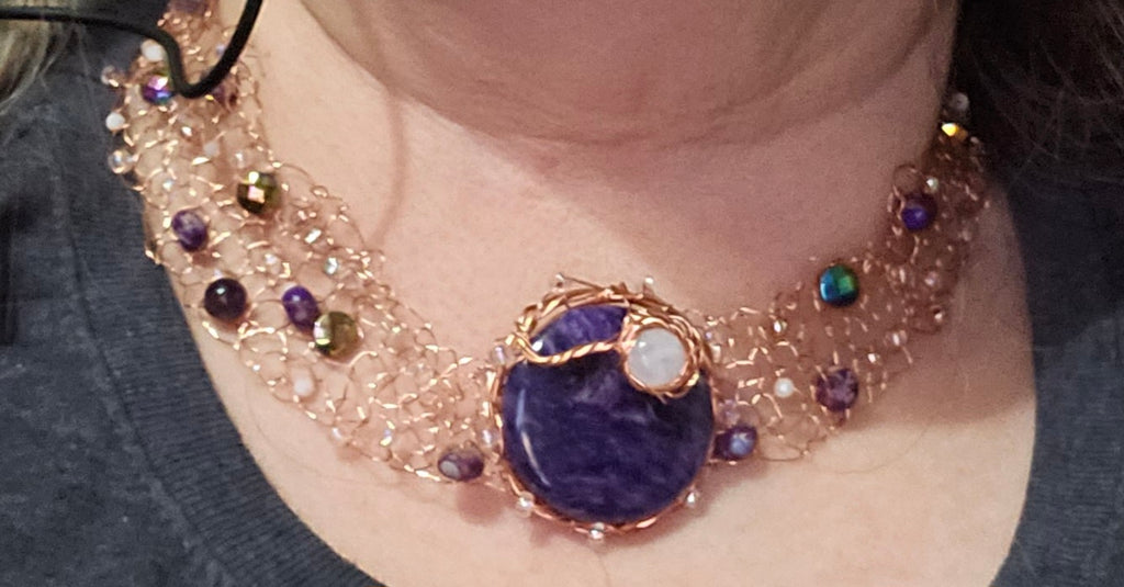 Charoite choker