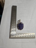 Charoite pendant (#17) approx 4cm x 2.5cm