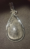 Silver Obsidian, silver wrap